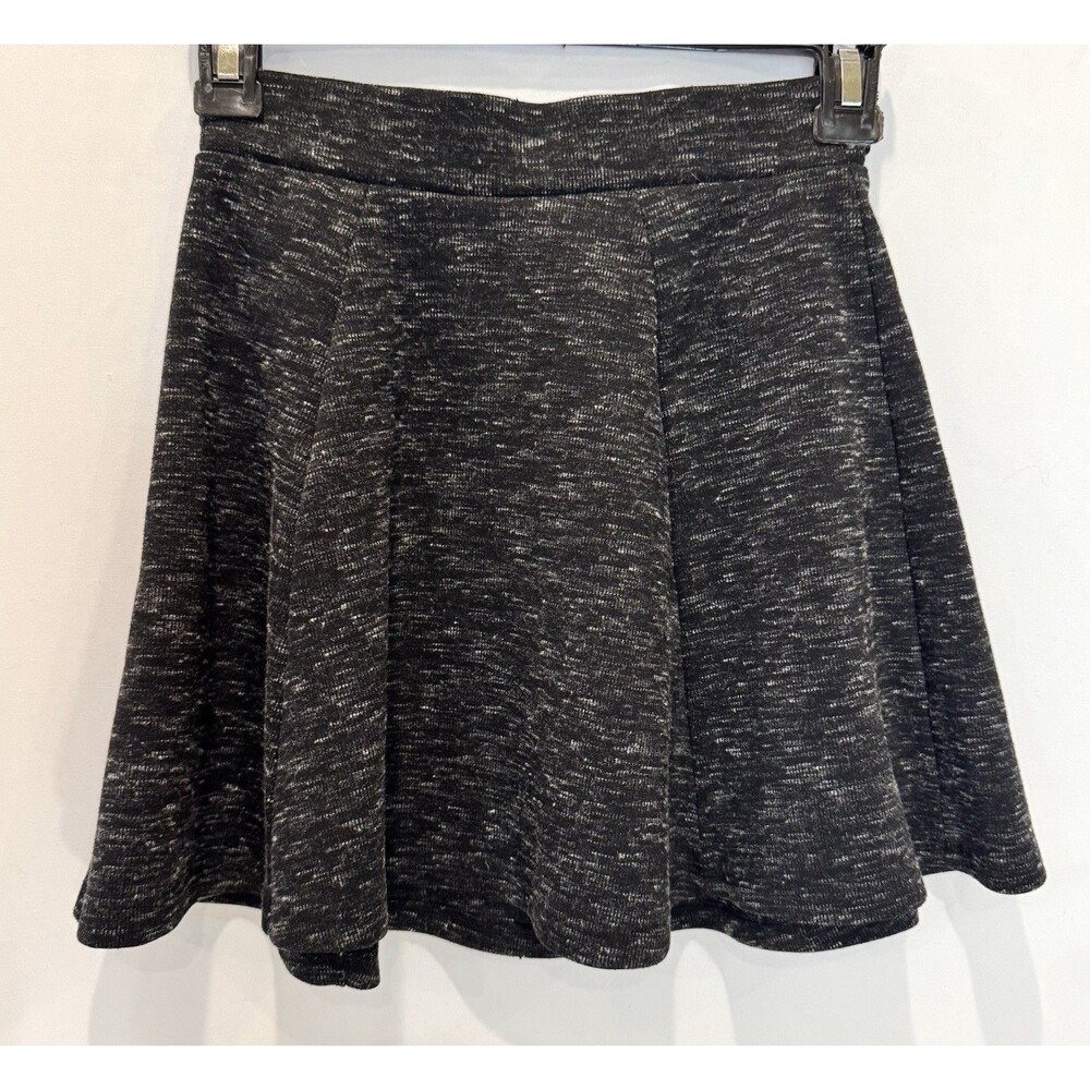 Aeropostale Skirt Womens XS Dark Gray Heathered A-Line Flare Mini Stretch